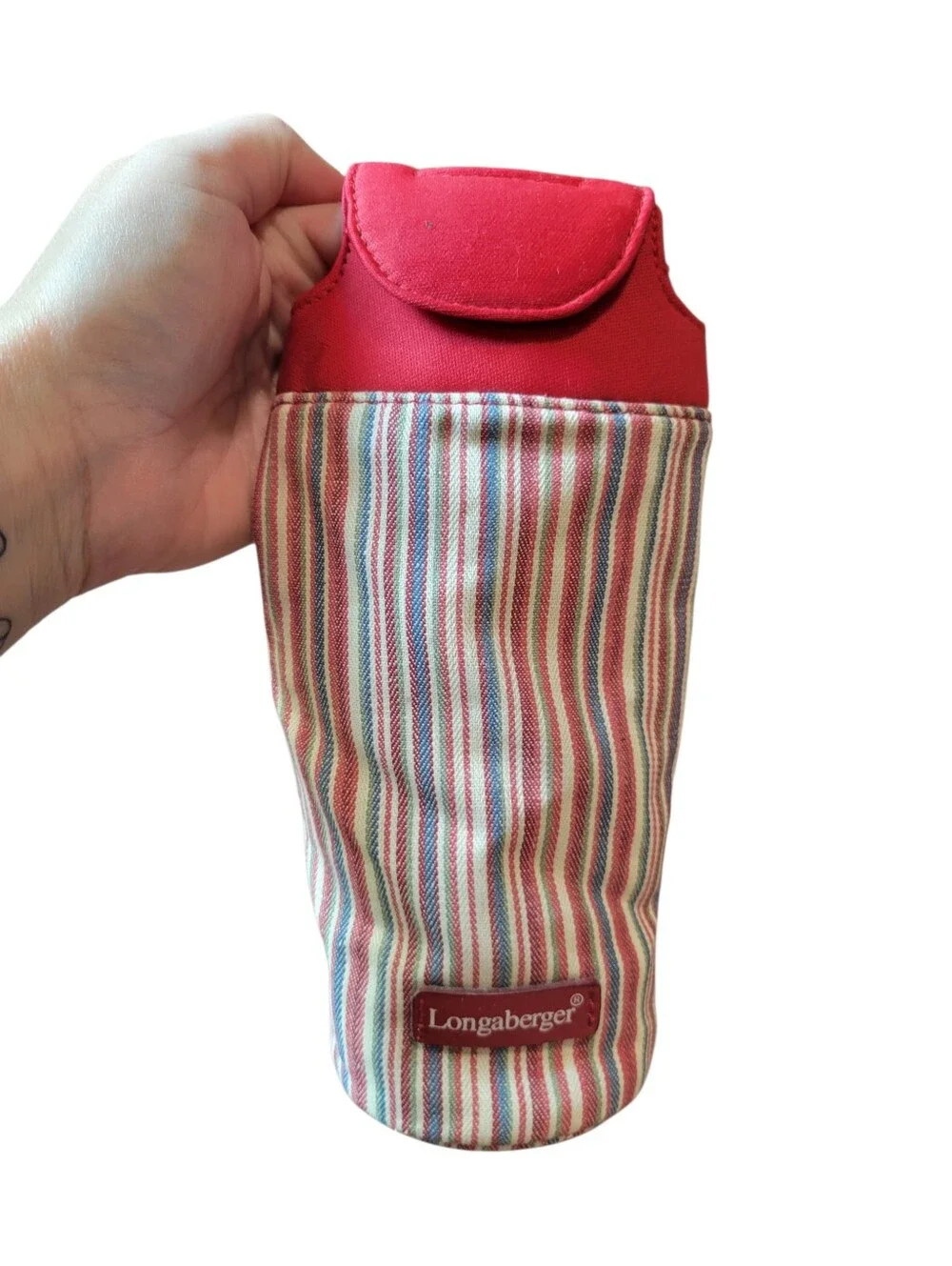 Vintage Lonaberger Market Stripe 4 Piece Set - Totes, Cosmetic Bag, Water Bottle